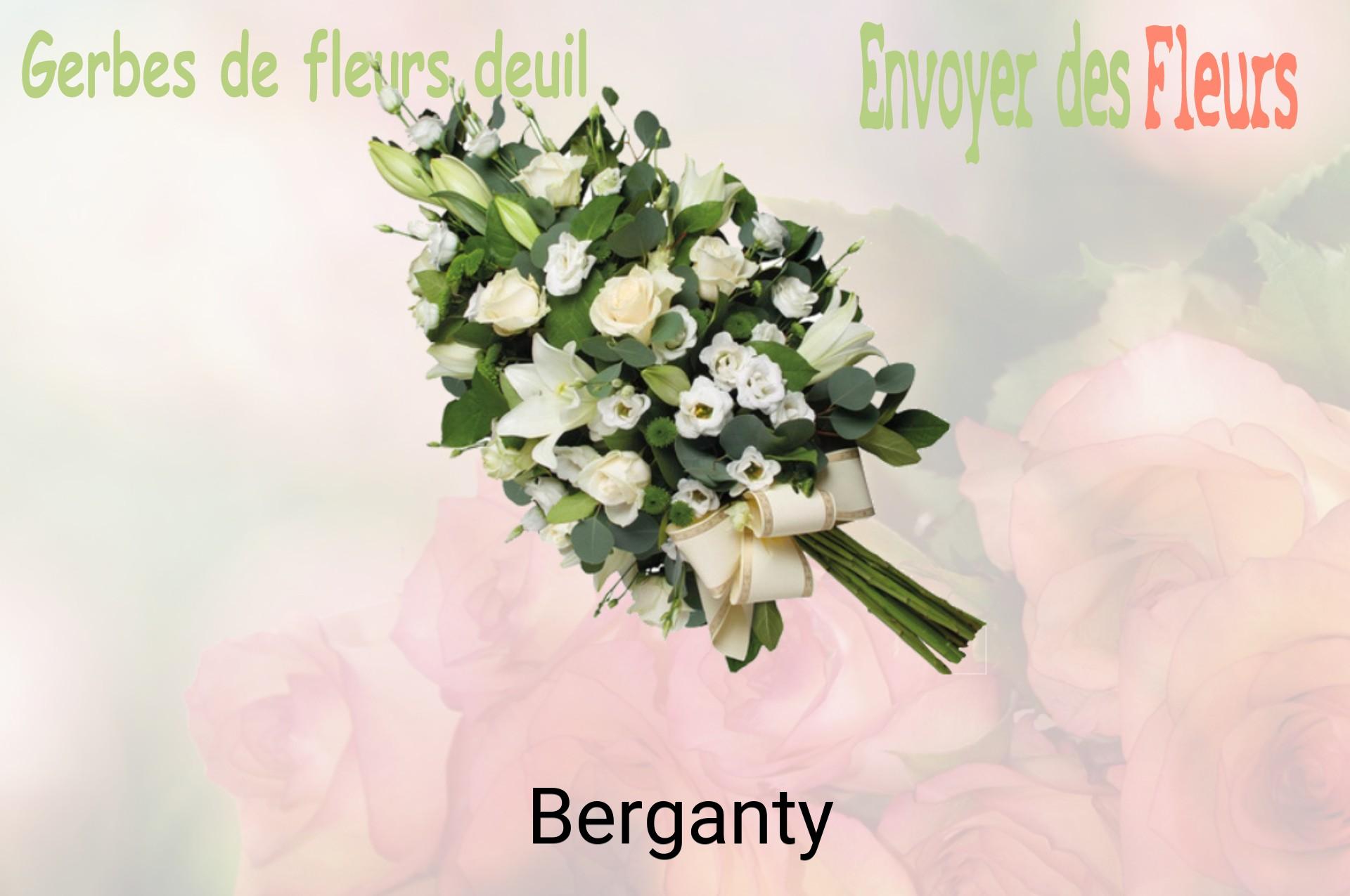 Gerbe de fleurs de deuil livrée à Berganty